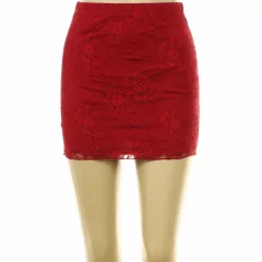 Shein bordó csipke szoknya