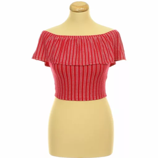 Miss Selfridge mintás piros top