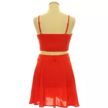 Shein piros top-szoknya szett