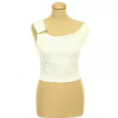 Shein fémdíszes fehér top