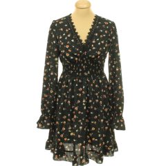 Shein virágmintás fekete ruha