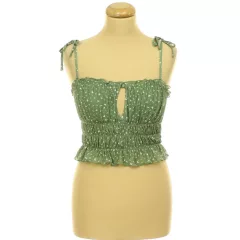 Review mintás zöld necc top