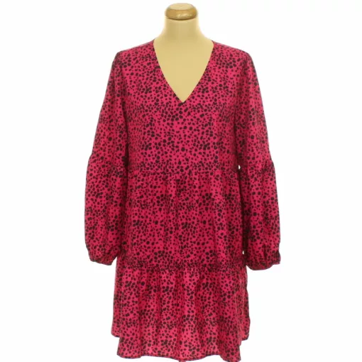 Shein mintás pink ruha