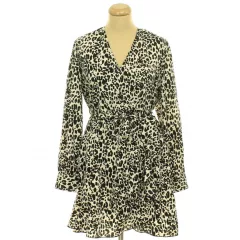 Boohoo leopárdmintás átlapolt ruha