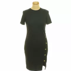 Shein bordázott fekete ruha