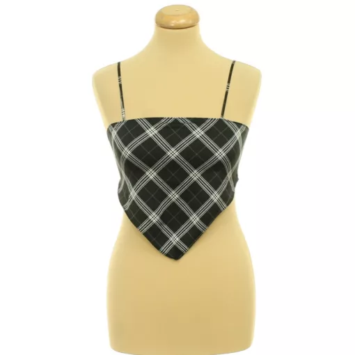 H&M kockás szatén top