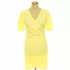 Vero Moda átlapolt sárga ruha