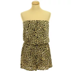 Matalan leopárdmintás pamut-viszkóz overál