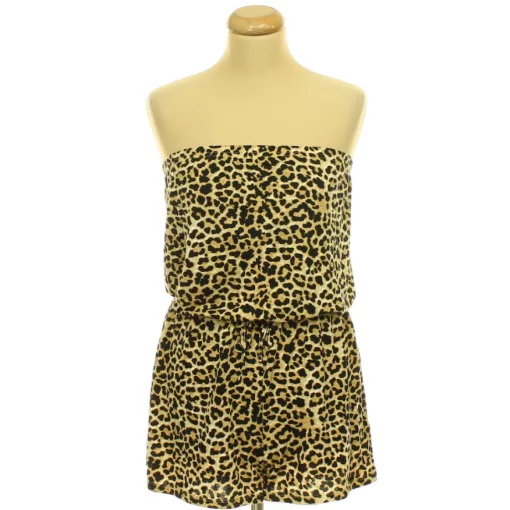 Matalan leopárdmintás pamut-viszkóz overál