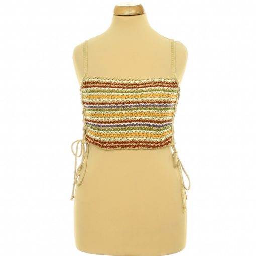 Pull&Bear csíkos horgolt top