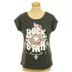 Mintás szürke póló