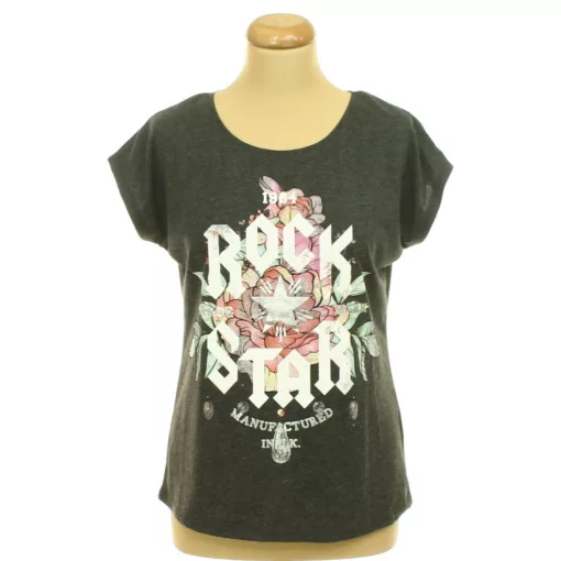 Mintás szürke póló