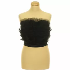 Zara tüllfodros szatén top
