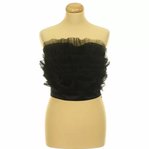 Zara tüllfodros szatén top