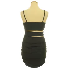 Shein ráncolt fekete miniruha