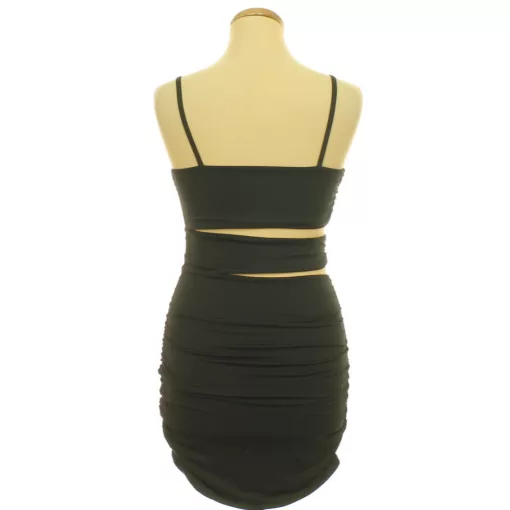Shein ráncolt fekete miniruha