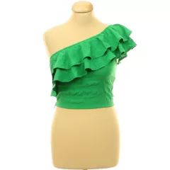 Shein félvállas zöld top