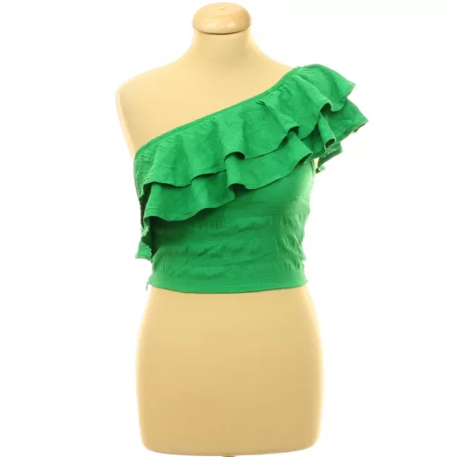 Shein félvállas zöld top