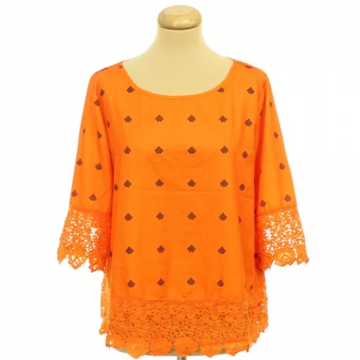 Shein mintás csipkés blúz
