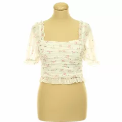 New Look virágmintás ráncolt top