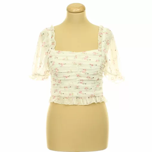 New Look virágmintás ráncolt top