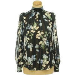 H&M csíkos-virágmintás blúz