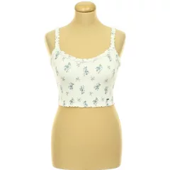Hollister virágmintás gumírozott top