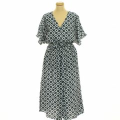 Papaya mintás sötétkék ingruha