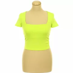 Zara ráncolt neonzöld top