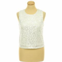 Apricot ezüstflitteres felső