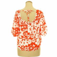 Papaya virágmintás felső