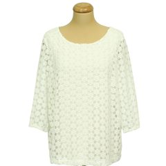 Fehér horgolt csipke blúz