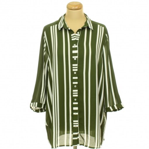 Primark csíkos zöld tunikaing