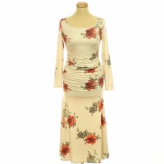 Shein virágmintás ráncolt ruha