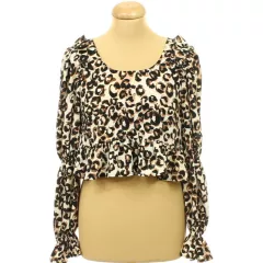 Topshop fűzős  leopárdmintás blúz