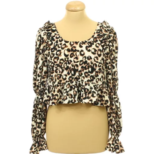 Topshop fűzős  leopárdmintás blúz