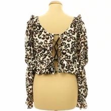 Topshop fűzős  leopárdmintás blúz