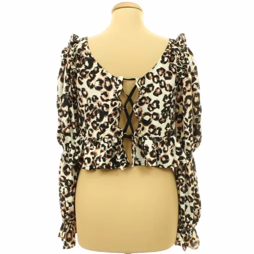 Topshop fűzős  leopárdmintás blúz