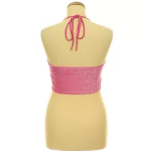 Shein ezüstcsillámos pink top