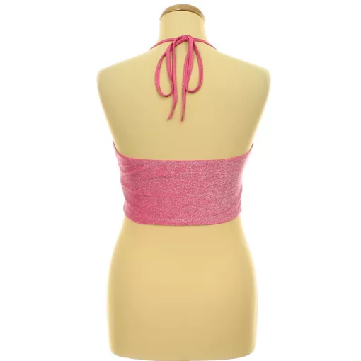 Shein ezüstcsillámos pink top