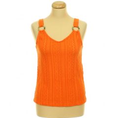 Papaya áttört mintás felső