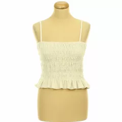 H&M gumírozott frottír top