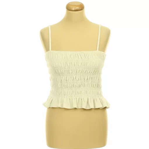 H&M gumírozott frottír top