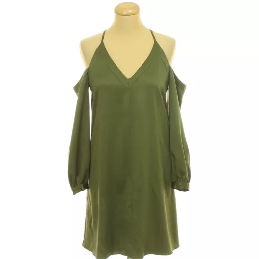 Asos khakizöld szatén ruha