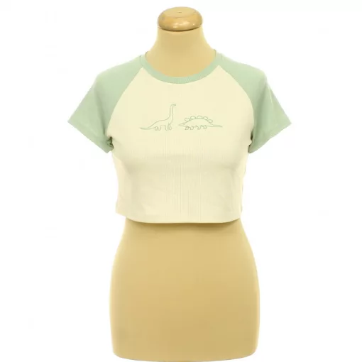 Shein mintás crop póló