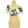 Shein mintás gumírozott top