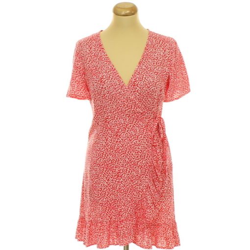 Only virágmintás átlapolt ruha