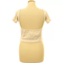 Boohoo bordázott barna top