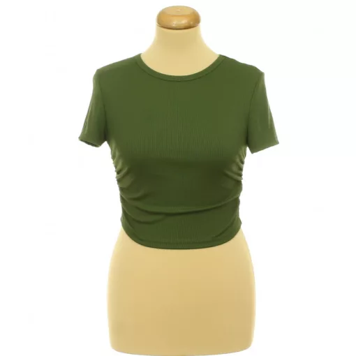 Shein ráncolt zöld top