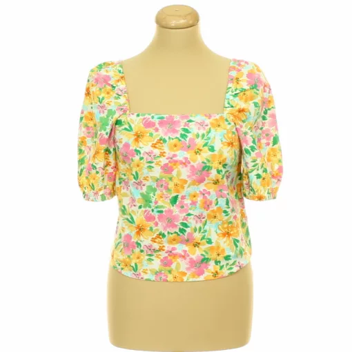 Primark virágmintás lenkeverék blúz